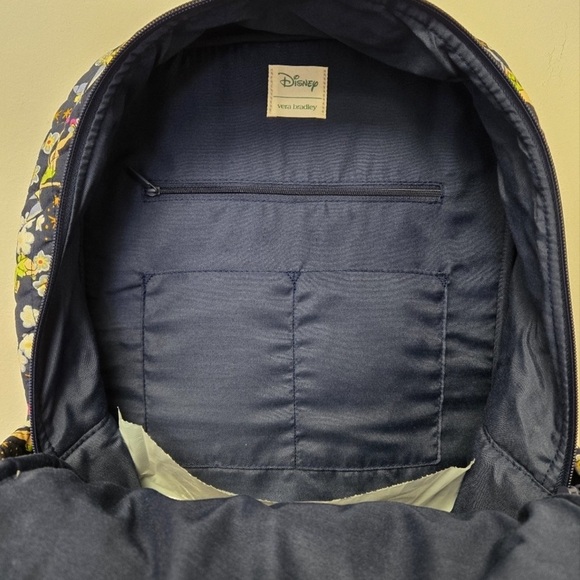 NEW Vera Bradley Disney Tinkerbell Essential Large Backpack- Navy Blue - Picture 4 of 9